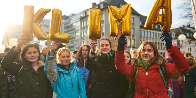 Schüler protestieren für das Klima in Bonn