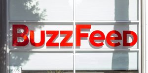Das Unternehmenslogo von Buzzfeed