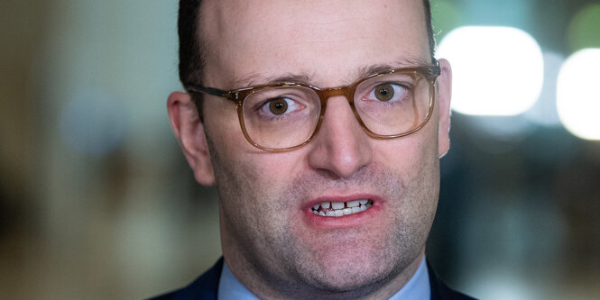 Gesundheitsminister Jens Spahn in Nahaufnahme