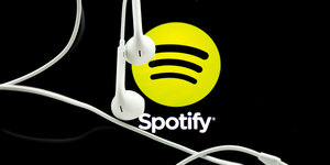Das Spotify-Logo mit Kopfhörern