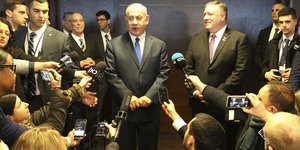 Israels Premier Netanjahu spricht zur Presse