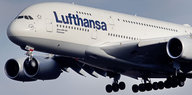 Ein A380 der Lufthansa