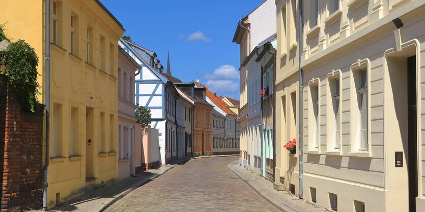 Eine Straße in Brandenburg an der Havel