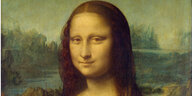Ein Ausschnitt aus dem Gemälde „La Gioconda“ (Mona Lisa) von Leonardo da Vinci