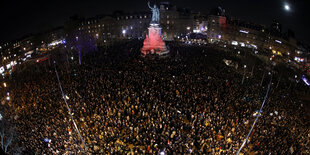 Demonstration gegen Antisemitismus am Dienstag abend in Paris