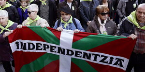 Demo für Unabhängigkeit des Baskenlandes.