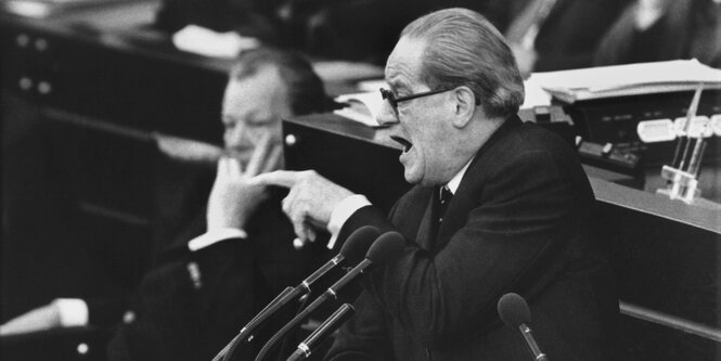 Herbert Wehner im Bundestag