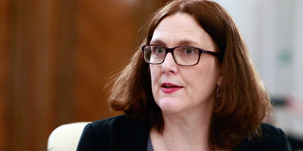 ein Portrait von EU-Handelskommissarin Cecilia Malmström