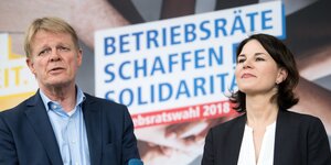DGB-Chef Hoffmann und die Grünen-Vorsitzende Baerbock