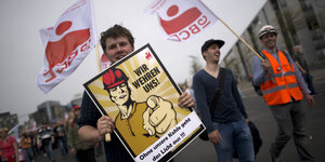Gewerkschaft IG BCE und Kohlearbeiter demonstrieren in Berlin