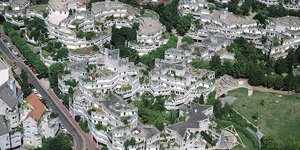 Luftaufnahme einer Wohnsiedlung
