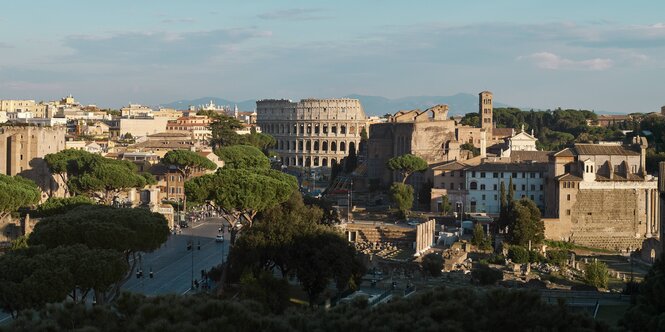 Blick auf das Forum Romanum in Rom