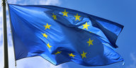 Eine EU-Fahne im Wind