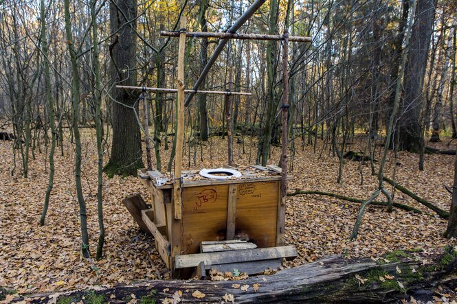 Komposttoilette im Hambacher Wald.