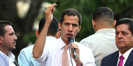 Oppositionsführer Juan Guaidó auf einer Kundgebung in Caracas.
