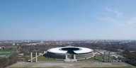 Blick auf das Olympiastadion aus der Luft