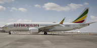 Boeing 737 Max 8 der Ethiopian Airlines steht auf einem Flugfeld