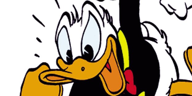 Eine Zeichnung zeigt Donald Duck