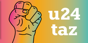 Das Logo der u24 taz