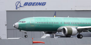 Boeing 737 Max beim Anflug in Seattle