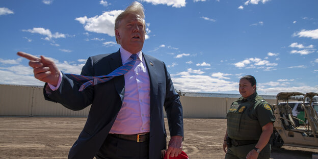 US-Präsident Donald Trump besucht die Grenzregion zwischen den USA und Mexiko.