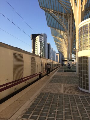 Ein Bahnsteig in Lissaon