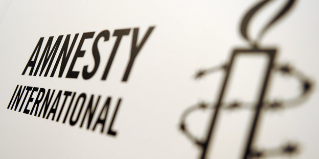 Das Logo der Menschenrechtsorganisation Amnesty International