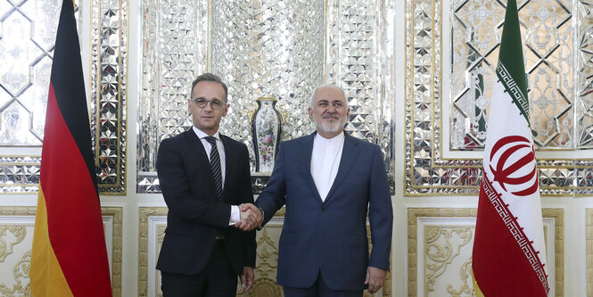 Heiko Maas und sein Amtskollege Javad Zarif