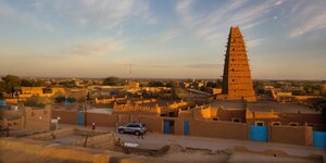 Die Grosse Moschee von Agadez im Norden von Niger