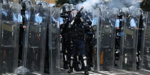 Polizisten in Hongkong