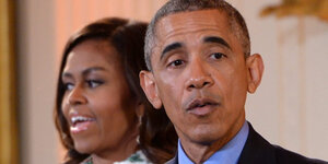 Der ehemalige US-Präsident Barack Obama und die ehemalige US-First-Lady Michelle Obama im Weißen Haus