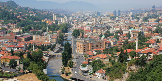 Stadtansicht von Sarajevo