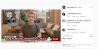Mark Zuckerberg in dem Deepfake-Video auf Instagram