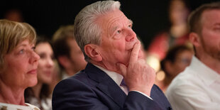 Altbundespräsident Joachim Gauck bei der Vorstellung seines neuen Buches "Toleranz - einfach schwer"