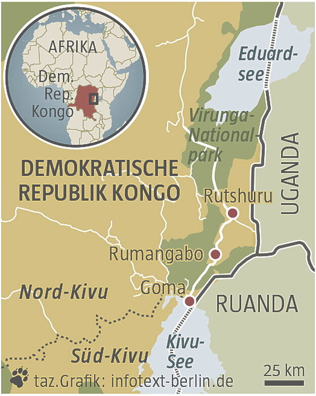 Karte der demokratischen Republik Kongo