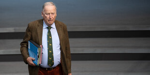 Alexander Gauland, Vorsitzender der AfD-Bundestagsfraktion, kommt zur Sitzung des Bundestags