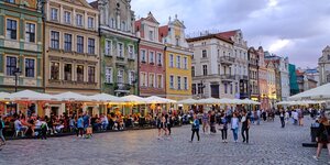 Der restaurierte Posener Altmarkt "Stary Rynek" mit seinen schmucken Patrizierhäusern