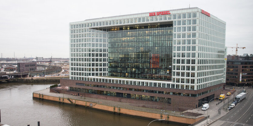 Das Verlagsgebäude des Spiegel-Verlags am Rande der Hafencity.