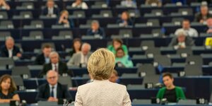 Ursula von der Leyen vor den Abgeordneten des Europaparlaments