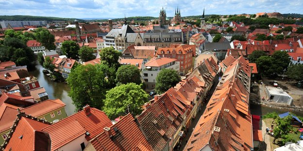 Blick über die Dächer von Erfurt