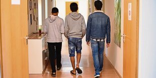 Unbegleitete minderjährige Geflüchtete in einer Einrichtung in Baden-Württemberg.