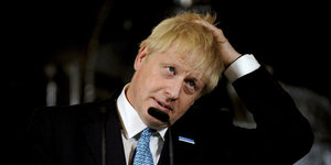 Der britische Premierminister Boris Johnson bei einem Termin Anfang August