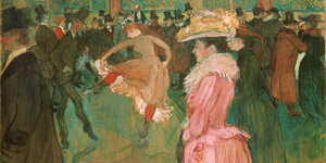 Ein Ball im Pariser Moulin Rouge, von dem Maler Henri Toulouse Lautrec 1890 gemalt