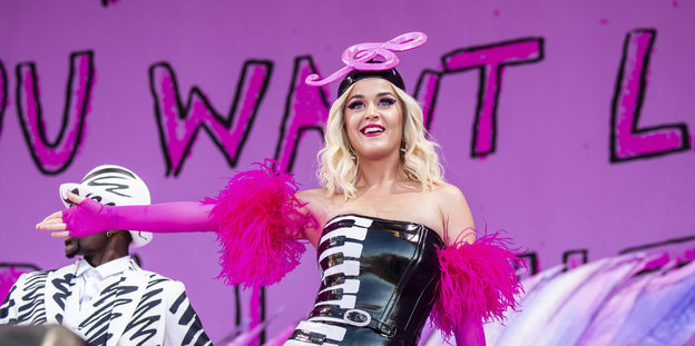 Die Popsängerin Katy Perry bei einem Auftritt in New Orleans