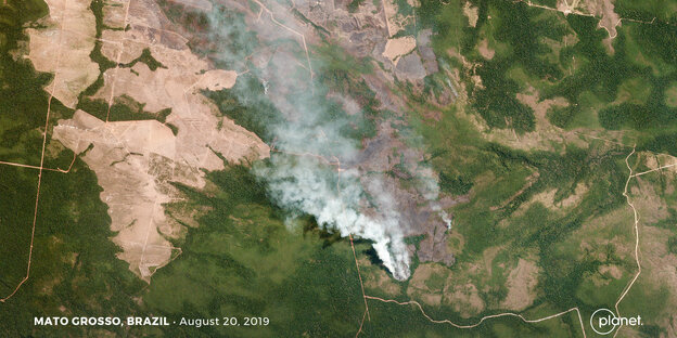 Satellitenbild von Bränden