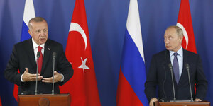 Der türkische Präsident Erdoğan zusammen mit Putin