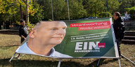 In Brandenburg werden die Wahl-Plakate abgebaut