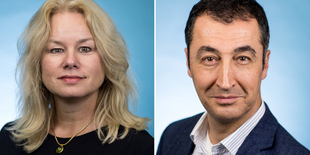 Kirsten Kappert-Gonther und Cem Özdemir in einer Bildkombo