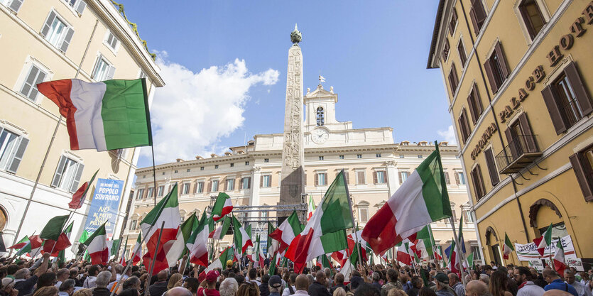 Rechte Demo in Rom, 9. 9. 19