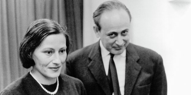 Der Dichter Paul Celan mit seiner Frau Gisela